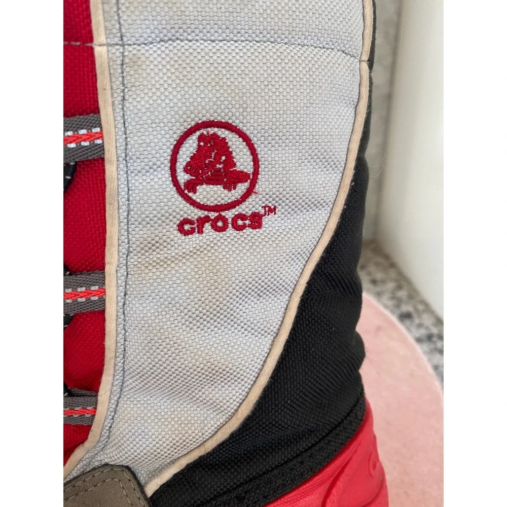 Crocs Snomini Snow Boots Kids C 12-13 Red Excellent Primaloft Insulated Winter